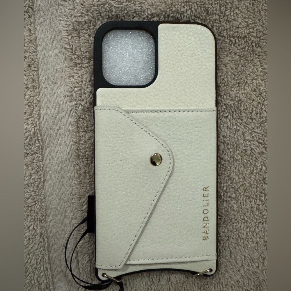 Bandolier iPhone 12 Pro Max nwt case white leather